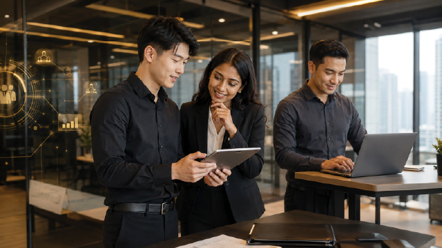 Students gaining workplace experience