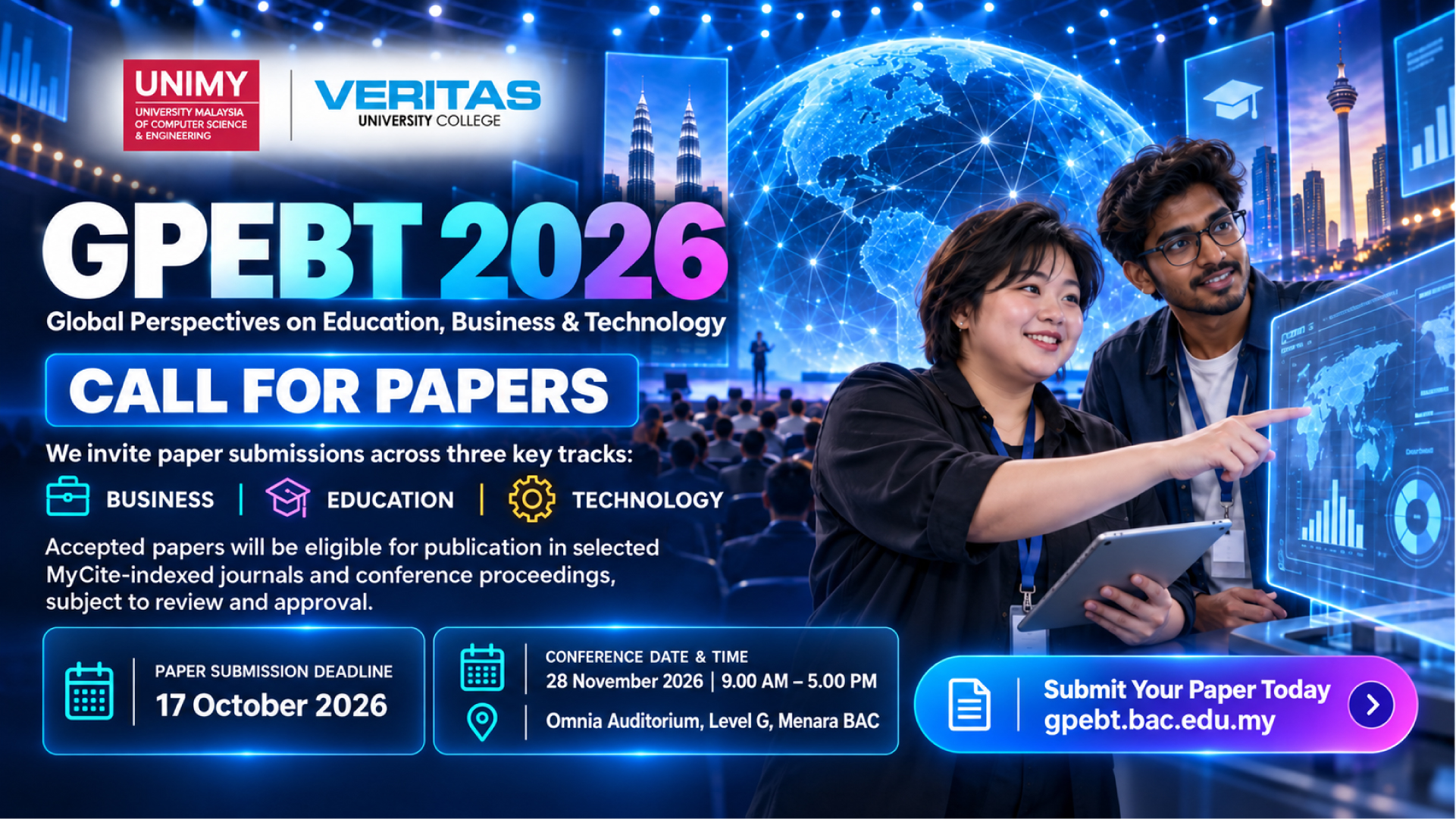 GPEBT 2026 call for papers: Global Perspectives on Education, Business and Technology