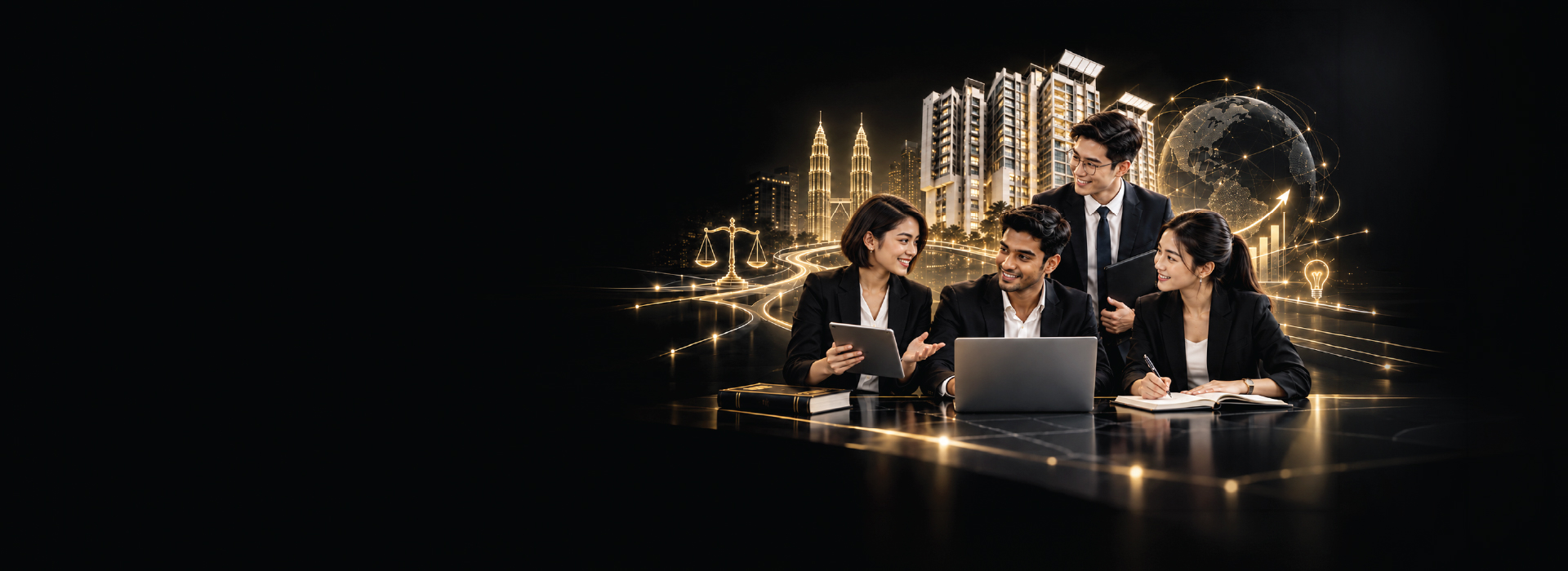 Professional exploring future career opportunities in a digital city