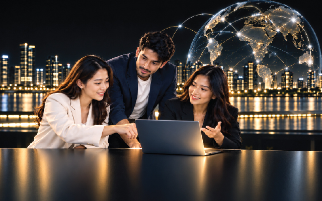 Global city representing startup exposure