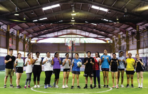 BAC students playing futsal