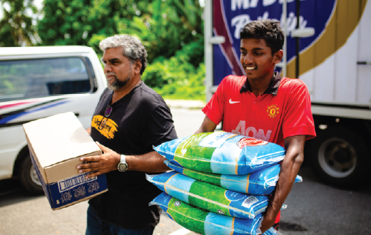BAC students taking part in a community project