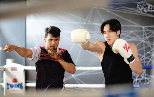 BAC students attending a kickboxing session