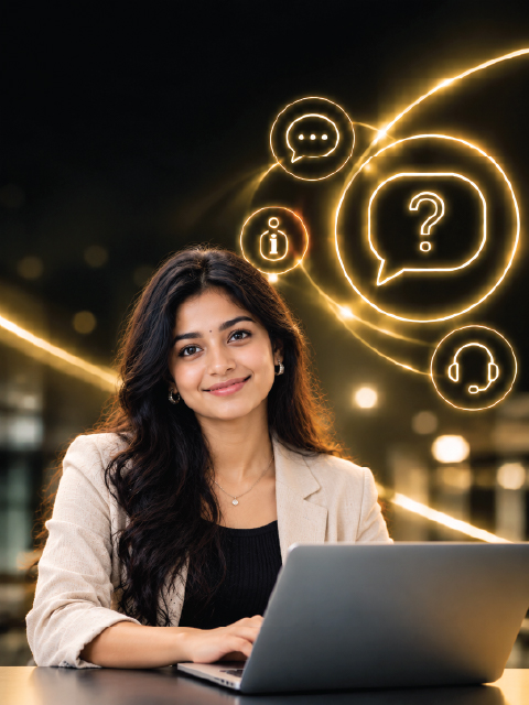 Student looking for answers to scholarship questions
